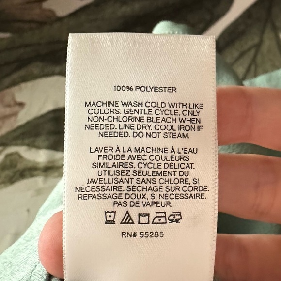 Express Sea-foam Green Wrap Blouse with Bell Sleeves - Picture 5 of 5